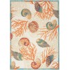 Nourison Wav01/Sun & Shade - Snd92 Ivory Multicolor Area Rug 4 ft. 3 in. X 6 ft. 3 in. Rectangle