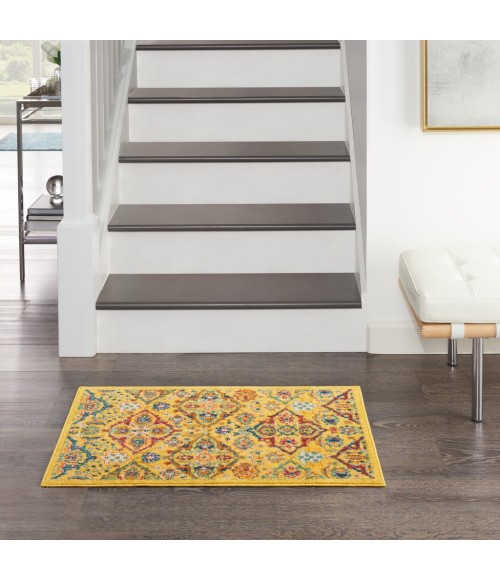Nourison Allur Area Rug ALR03-Yellow Multicolor