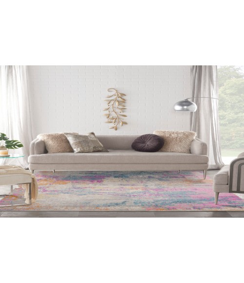 Nourison Passion Ivory Multicolor PSN36 10 ft. Square Rug