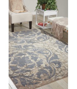 Nourison Maxell - Mae10 Ivory Blue Area Rug 3 ft. 10 X 5 ft. 10 Rectangle
