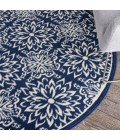 Nourison Jubilant Round Area Rug JUB06-Navy/Ivory