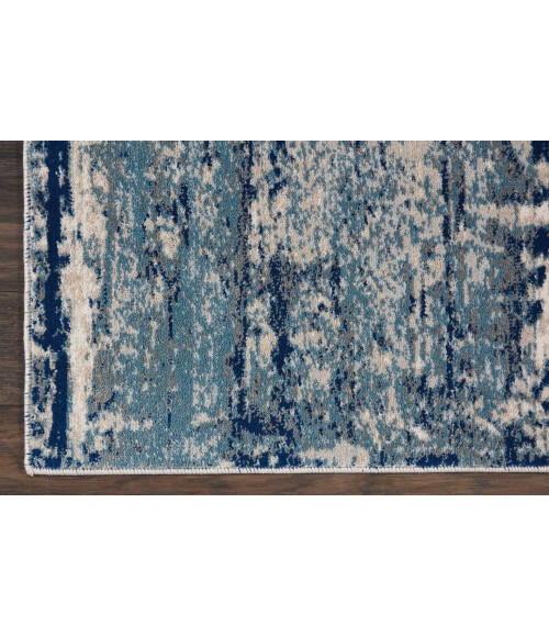 Nourison MAXELL Area Rug Nourison Maxell Runner Area Rug MAE16-Ivory/Blue