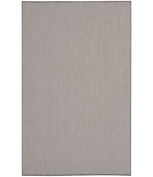 Nourison Courtyard Ivory/Charcoal COU01 8 ft. Square Rug