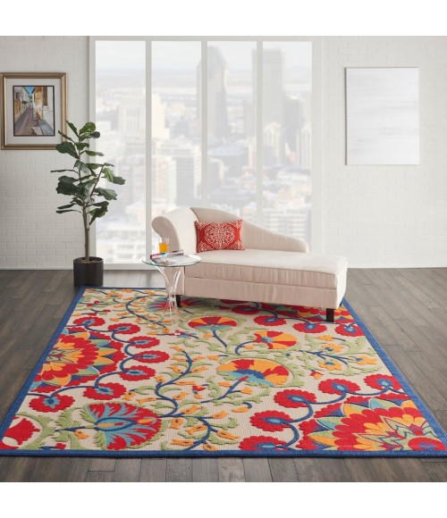 Nourison Aloha Area Rug ALH20-Red/Multi