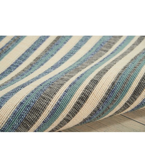 Nourison LIDO Area Rug Barclay Butera Lido Rectangle Area Rug LID01-Blue/Cream