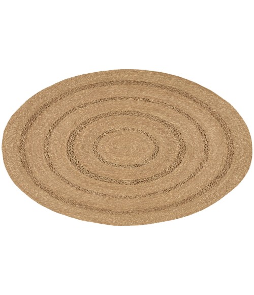Nourison Natural Seagrass Natural Rug NSG01 5 ft. Round - Rugs Town Nourison Natural Seagrass Natural NSG01 5 ft. Round Rug