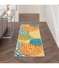 Nourison Aloha - Alh05 Turquoise/Multicolor Area Rug 2 ft. X 6 ft. Runner