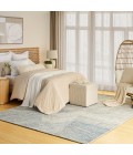 DKNY Pure Angles Ivory Blue ANG01 8 ft. X 10 ft. Rect. Rug