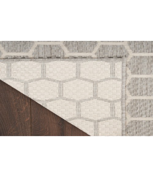 Nourison Reversible Indoor Outdoor Grey Rug RVB01 9 ft. X 12 ft. Rectangle - Rugs Town Nourison Reversible Indoor Outdoor Grey RVB01 9 ft. X 12 ft. Rectangle Rug