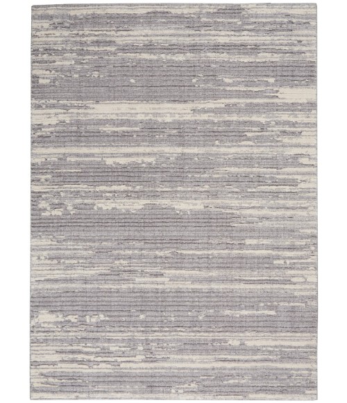 Nourison Textured Contemporary Area Rug TEC02-Grey/Ivory