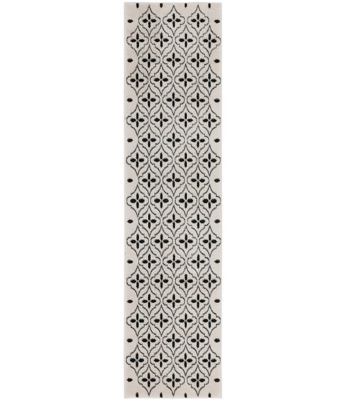 Nourison Home Nourison Essentials Ivory Black NRE04 2 ft. 2 in. X 7 ft. 6 in. Rectangle Rug