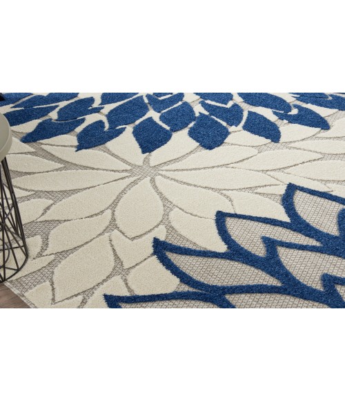 Nourison Aloha Ivory Navy Rug ALH05 9 ft. X 12 ft. Rectangle - Rugs Town Nourison Aloha Ivory Navy ALH05 9 ft. X 12 ft. Rectangle Rug