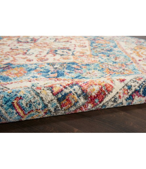 Nourison Passion Runner Area Rug PSN23-Ivory/Light Blue