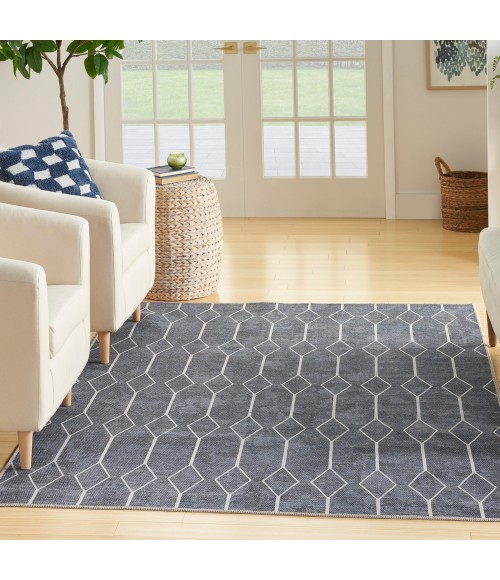 Nicole Curtis Machine Washable Series 1 Area Rug Nicole Curtis Machine Washable Series 1 Area Rug SR107 Navy