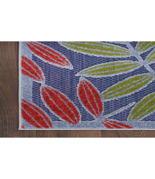 Nourison Aloha Navy Multicolor ALH18 5 ft. 3 in. X 7 ft. 5 in. Rectangle Rug