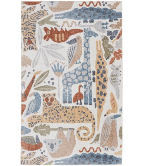 Nourison Astra Machine Washable Ivory ASW01 2 ft. 2 in. X 4 ft. Rectangle Rug