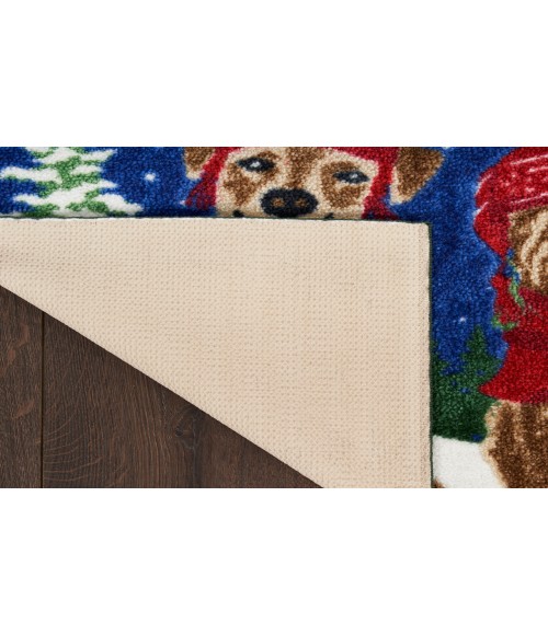 Nourison Accent Decor/Xmas Navy Rug 171JP 2 ft. X 3 ft. Rectangle - Rugs Town Nourison Accent Decor/Xmas Navy 171JP 2 ft. X 3 ft. Rectangle Rug