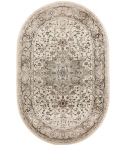 Nourison Concerto Ivory Grey CNC05 6 ft. X 9 ft. Oval Rug