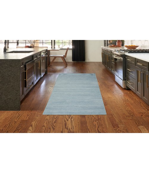 Nourison Washable Essentials Aqua WAE01 2 ft. 2 in. X 8 ft. Rectangle Rug