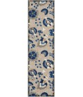 Nourison Aloha Runner Area Rug ALH17-Natural/Blue