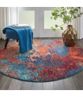 Nourison CELESTIAL Area Rug Nourison Celestial Round Area Rug CES08-Atlantic