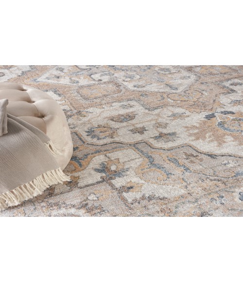 Nourison Astra Machine Washable Silver Grey ASW12 5 ft. 3 in. Round Rug