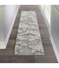 Nourison TEXTURED CONTEMPORARY Area Rug Nourison Textured Contemporary Runner Area Rug TEC01-Ivory/Grey
