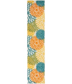 Nourison Aloha - Alh05 Turquoise/Multicolor Area Rug 2 ft. 3 in. X 10 ft. Runner