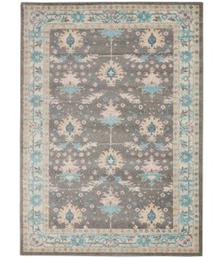 Nourison Tranquil(Traql) - Tra10 Grey Pink Area Rug 4 ft. X 6 ft. Rectangle