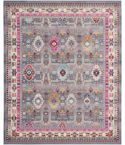 Nourison Home Vintage Kashan VKA05 Grey/Multi 7 ft. 10 in. X 9 ft. 10 in. Area Rug