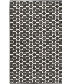 Nourison Reversible Indoor Outdoor Black RVB01 4 ft. X 6 ft. Rect. Rug