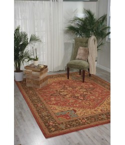 Nourison Home Living Treasures LI01 Rust 3 ft. 6 in. X 5 ft. 6 in. Area Rug