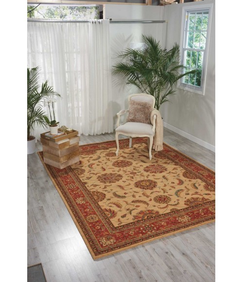 Nourison Living Treasures Area Rug LI04-Ivory/Red
