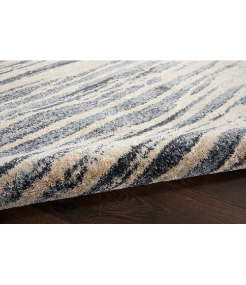 kathy ireland Home Moroccan Celebration Area Rug KI387-Blue/Beige