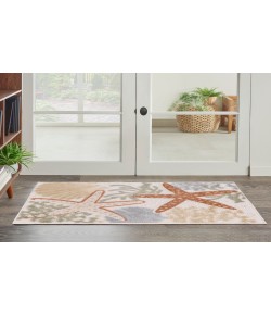 Nourison Aloha Ivory Multicolor ALH24 2 ft. 8 in. X 4 ft. Rectangle Rug