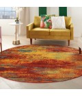 Nourison Home Nourison Essentials Flame Rug NRE06 8 ft. Round - Rugs Town Nourison Home Nourison Essentials Flame NRE06 8 ft. Round Rug