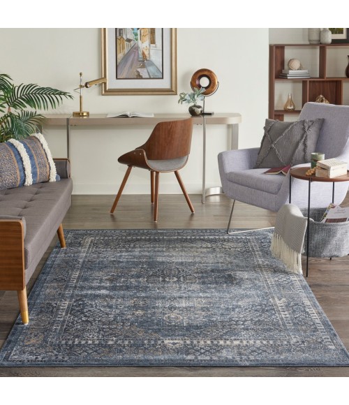 kathy ireland Home Malta Area Rug MAI01-Navy