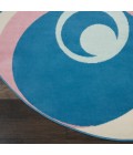 Nourison Grafix Round Area Rug GRF21-Blue Multi Colored
