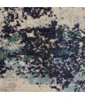 Nourison Celestial Round Area Rug CES02-Ivory/Teal Blue