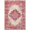 Nourison Passion - Psn03 Ivory Fushia Area Rug 3 ft. 9 X 5 ft. 9 Rectangle