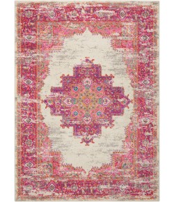 Nourison Passion - Psn03 Ivory Fushia Area Rug 3 ft. 9 X 5 ft. 9 Rectangle