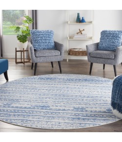 Nourison Whimsicle - Whs16 Ivory Blue Area Rug 8 ft. X Round