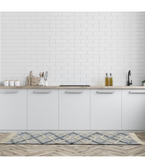 Nourison ROCKFORD Area Rug Nourison Rockford Runner Area Rug ROC01-Lt Grey