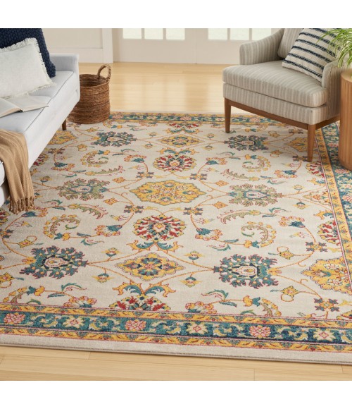 Nourison Home Nourison Essentials Ivory Gold NRE05 8 ft. X 10 ft. Rectangle Rug