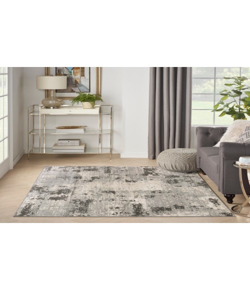 Nourison Serenity Home Ivory Grey SRH06 3 ft. 11 in. X 5 ft. 11 in. Rectangle Rug