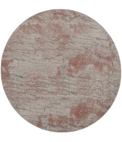 Nourison Rustic Textures - Rus15 Light Grey Rust Area Rug 7 ft. 10 in. Round