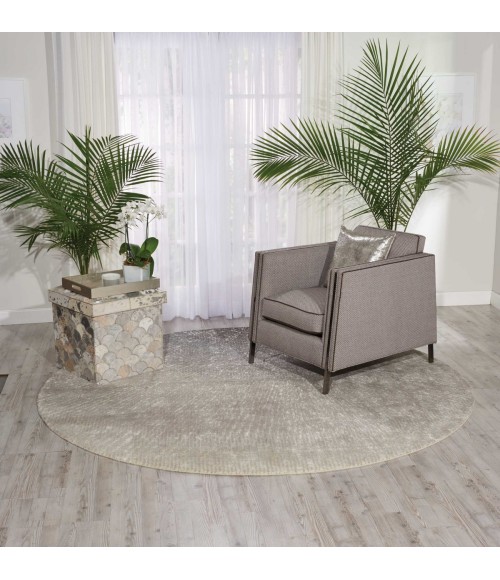 Twilight Area Rug Nourison Twilight Round Area Rug TWI12 Ivory/Grey 8' Round