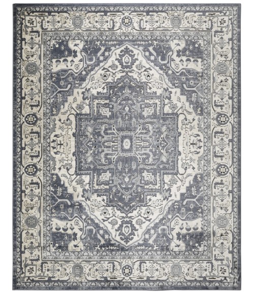 Nourison Concerto Navy Ivory CNC18 7 ft. 10 in. X 9 ft. 10 in. Rect. Rug