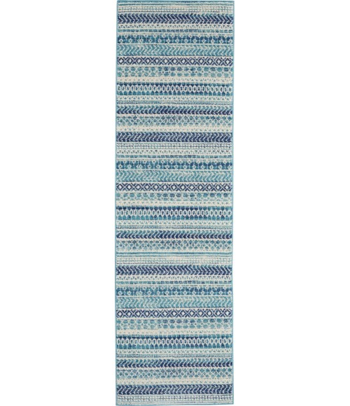 Nourison Passion Area Rug PSN26 Navy Blue 2'2" x 10'