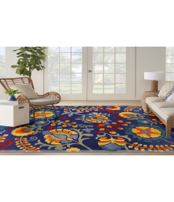 Nourison Aloha Navy Multicolor ALH17 9 ft. X 12 ft. Rectangle Rug